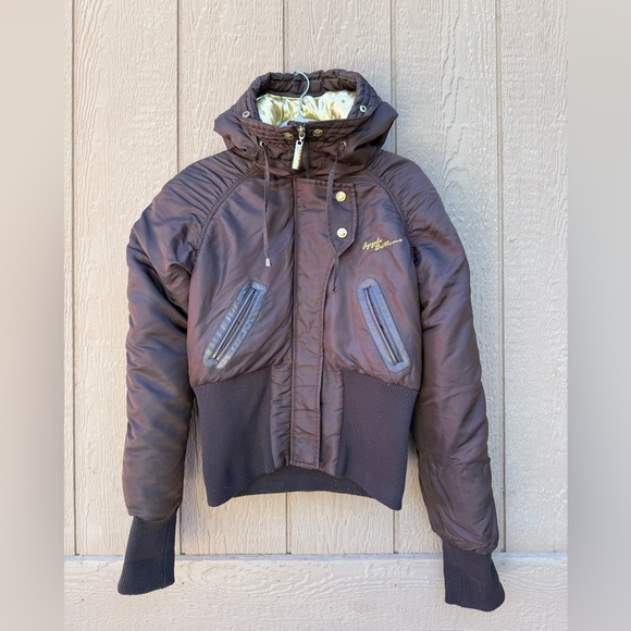 Apple Bottoms Jackets & Blazers - Y2K Rare Vintage Nelly’s Apple Bottoms Coat - Bling Gold Accents Down Size Large